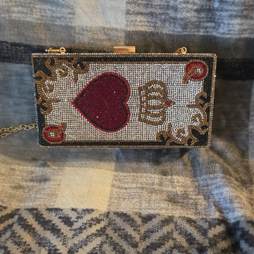 Elegant Burgundy and Gold Women's Bag
